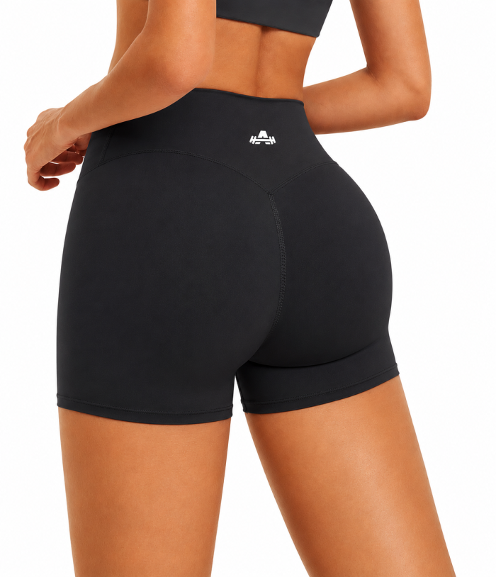 Halo V-Waist Shorts Black - Image 2