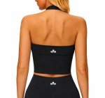 Essentials Seamless Crop Top Black - Image 2