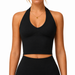 Essentials Seamless Crop Top Black