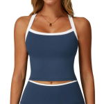 Active Contrast Top Blue Navy
