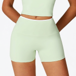 Active High-Waist Shorts Soft Green - Image 2