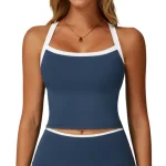 Active Contrast Top Blue Navy