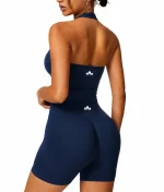 Essentials Seamless Crop Top Blue - Image 2